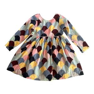 Pink Chicken Amma dress with a multicolored scalloped mermaid tails Size 7